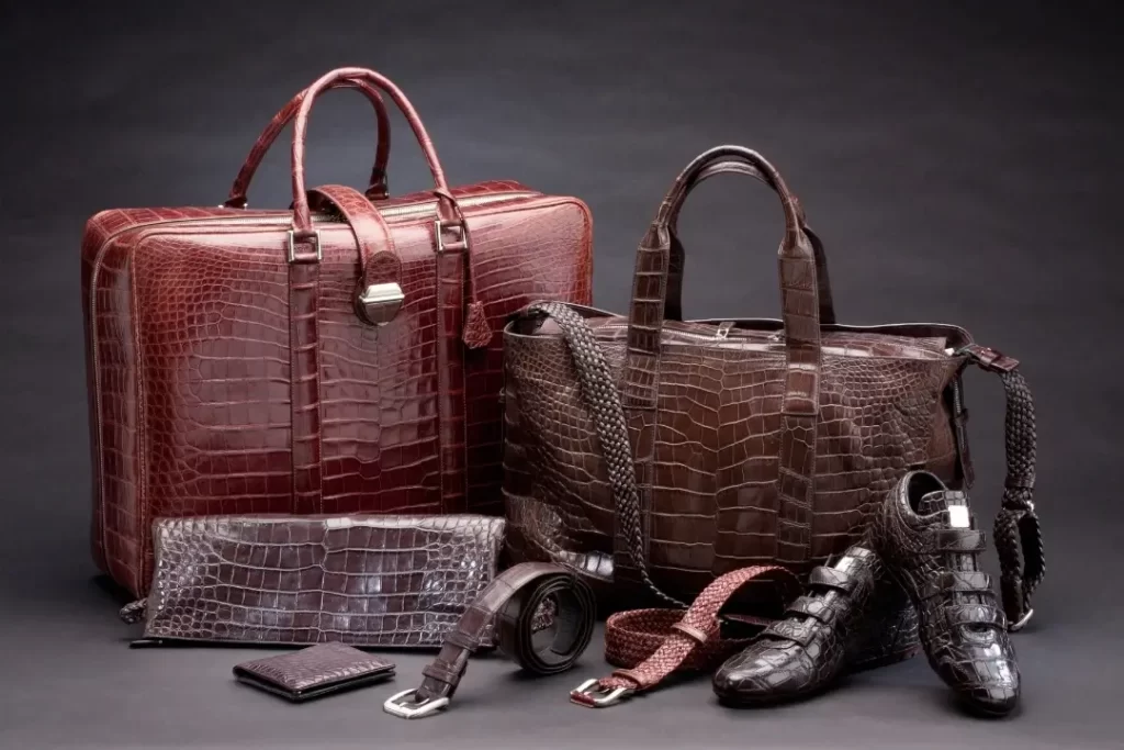 Crocodile leather bags