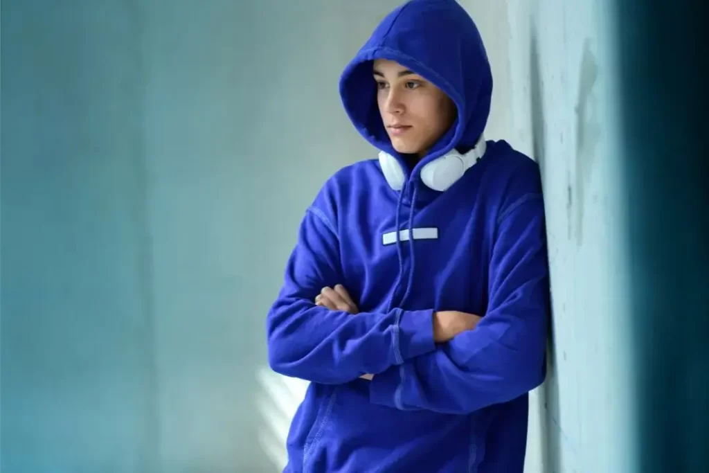 Blue Cotton Hoodies