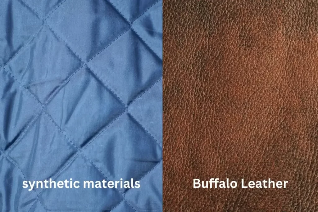 Buffalo leather vs. synthetic materials