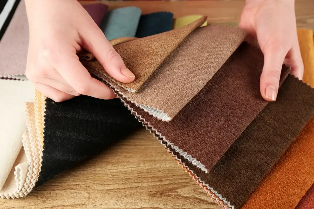 Leather or vinyl fabric