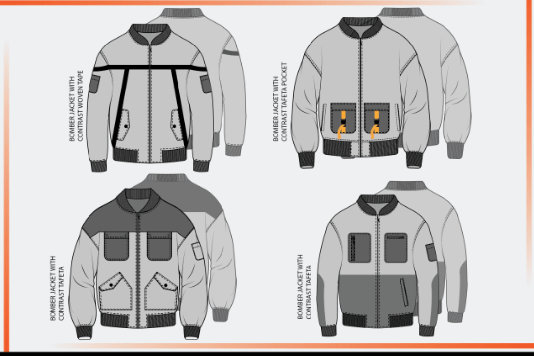 Menswear Jacket Technical Package Example
