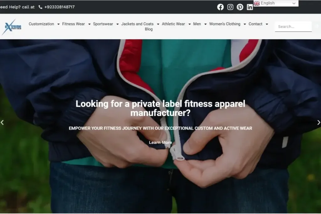 8. Extreme Sportswear Well-Known Sports Apparel Manufacturer